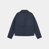 Lizi Navy Trench Jacket Outerwear Eme Studios