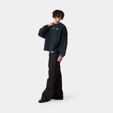Suit Navy Oversized Crewneck Sweatshirts Eme Studios