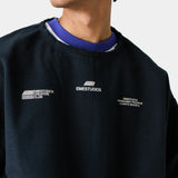 Suit Navy Oversized Crewneck Sweatshirts Eme Studios