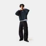 Suit Navy Oversized Crewneck Sweatshirts Eme Studios
