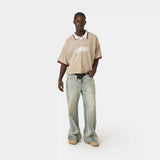DKT Taupe Short Polo T-shirts Eme Studios
