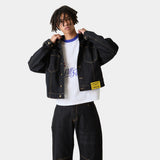 Ledger Raw Denim Jacket Outerwear Eme Studios