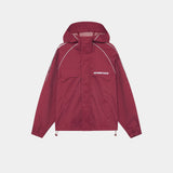 Echo Burgundy Grid Windbreaker Outerwear Eme Studios