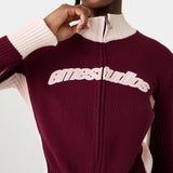 Betty Burgundy Zipper Knit Woman Knitwear Eme Studios