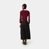 Betty Burgundy Zipper Knit Woman Knitwear Eme Studios