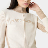 Betty Off Sand Zipper Knit Woman Knitwear Eme Studios