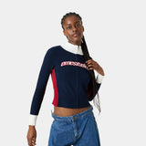 Betty Navy Zipper Knit Woman Knitwear Eme Studios
