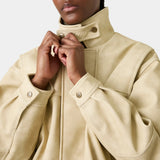 Romu Off Sand Coat Woman Outerwear Eme Studios