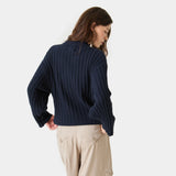 Tube Navy Knit Sweater Knitwear Eme Studios