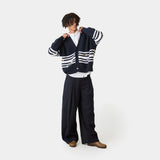 Pins Navy Cardigan Knitwear Eme Studios