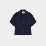 Cabo Navy Short Sleeve Shirt Shirts Eme Studios