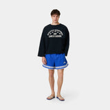Pocket Navy Reverse Crewneck Sweatshirts Eme Studios