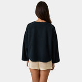 Pocket Navy Reverse Crewneck Sweatshirts Eme Studios