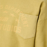 Pocket Antique Green Reverse Crewneck Sweatshirts Eme Studios