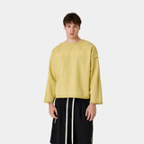 Pocket Antique Green Reverse Crewneck Sweatshirts Eme Studios