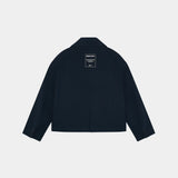 Tide Navy Linen Blazer Outerwear Eme Studios