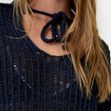 Sailor Navy Knit Sweater Woman Knitwear Eme Studios