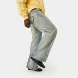 Vitel Flared Blue Denim Pants Pants Eme Studios