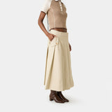 Gadget Light Camel Skirt Woman Pants Eme Studios