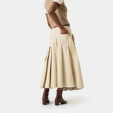 Gadget Light Camel Skirt Woman Pants Eme Studios