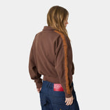 Cove Fawn Track Full Zip Crewneck Eme Studios