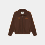 Cove Fawn Track Full Zip Crewneck Eme Studios