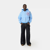 Wander Blue Cropped Boxy Full Zip Hoodies Eme Studios