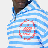 Wander Blue Cropped Boxy Full Zip Hoodies Eme Studios