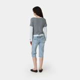 Double Trouble Anthracite Long Sleeve Woman T-Shirts Eme Studios