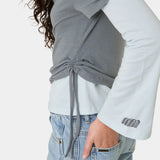 Double Trouble Anthracite Long Sleeve Woman T-Shirts Eme Studios