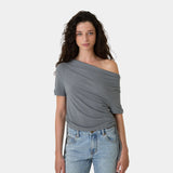Double Trouble Anthracite Long Sleeve Woman T-Shirts Eme Studios