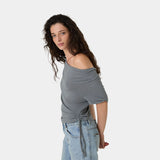 Double Trouble Anthracite Long Sleeve Woman T-Shirts Eme Studios