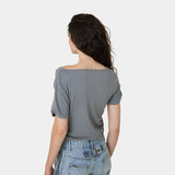 Double Trouble Anthracite Long Sleeve Woman T-Shirts Eme Studios