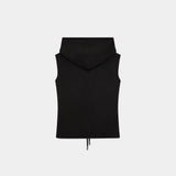 Dune Black Hooded Top Woman T-Shirts Eme Studios