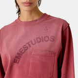 Frayed Pocket Redwood Long Sleeve T-shirts Eme Studios