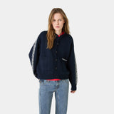 Clifton Navy Cardigan Knitwear Eme Studios