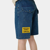 Jacker Deep Blue Denim Shorts Shorts Eme Studios
