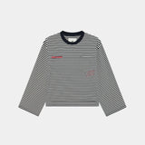 Cedar Navy Striped Long Sleeve T-shirts Eme Studios