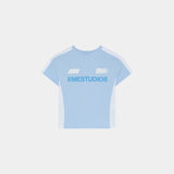 Sporty Baby Blue Tee Woman T-Shirts Eme Studios