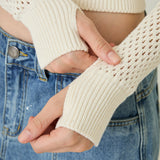 Ursula Off Sand Crochet Full Zip Woman Knitwear Eme Studios
