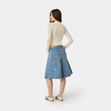 Ursula Off Sand Crochet Full Zip Woman Knitwear Eme Studios
