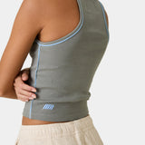 Graf Heather Grey Tank Top Woman T-Shirts Eme Studios