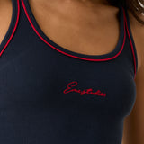Graf Navy Tank Top Woman T-Shirts Eme Studios