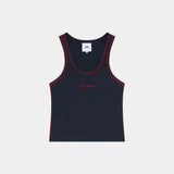 Graf Navy Tank Top Woman T-Shirts Eme Studios