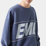 Thrill Crown Blue Reverse Crewneck Sweatshirts Eme Studios