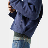 Wake Straight Navy Coat Outerwear eme