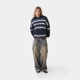 Unit Navy Zipper Knit Knitwear Eme Studios