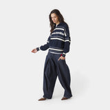 Unit Navy Zipper Knit Knitwear Eme Studios
