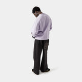 Badge Gray Lilac Long Sleeve T-shirts eme