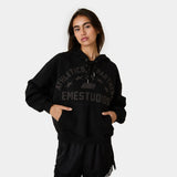 Cord Black Oversized Hoodie Hoodies Eme Studios